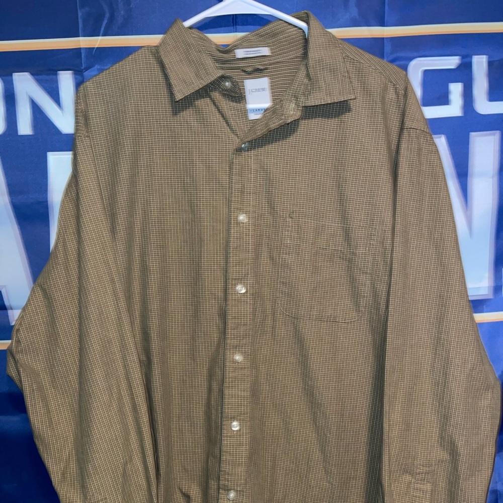 ens J Crew Plaid Long Sleeve Button Up Shirt